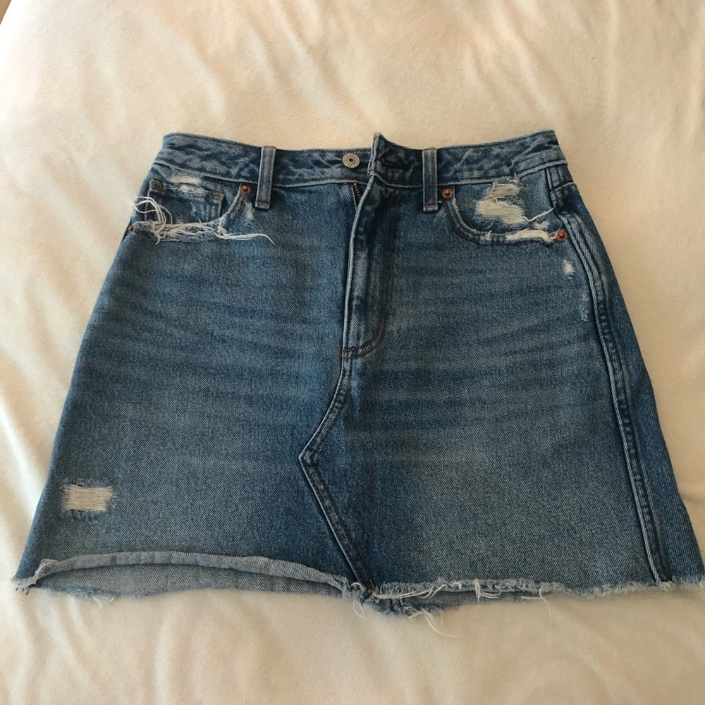 Abercrombie & Fitch Natural Rise Denim Skirt